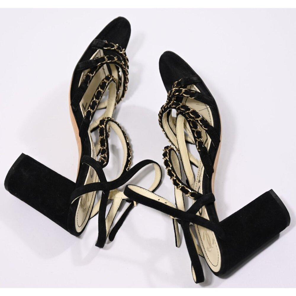 Chanel Chain Link Sandals in Black - Picture 6 of 7